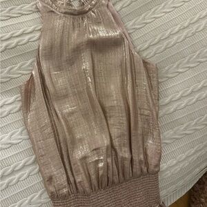 Ramy Brook Gold and Pink Shimmer Dress